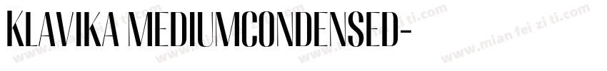 Klavika mediumcondensed字体转换